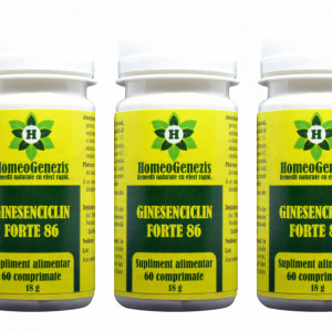 Ginesenciclin Forte 86 - 3 x 60 comp - Pachet Economic Data expirarii: 15.03.2025