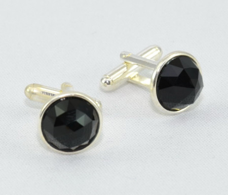 Butoni cu cristale SWAROVSKI ELEMENTS - Jet