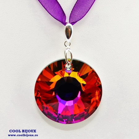 Sun Pendant, Crystal Volcano, 33 mm