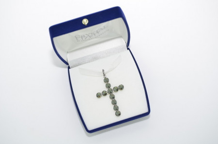 Rivoli Cross Pendant - Fancy Multi Setting - Black Diamond