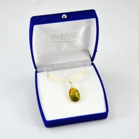 Pear Pendant, Blend Topaz & Fern Green, 22 mm