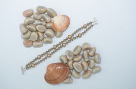 Bratara 2 randuri cu cristale si perle SWAROVSKI ELEMENTS