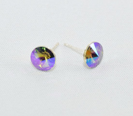 Cercei surub cu cristale SWAROVSKI ELEMENTS - Silver Night