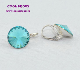 Cercei cu cristale SWAROVSKI ELEMENTS - Amethyst