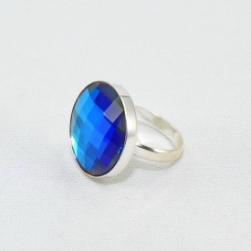 Inel cu cristal SWAROVSKI ELEMENTS - Bermuda Blue