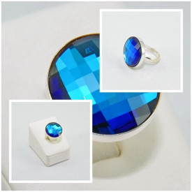 Inel cu cristal SWAROVSKI ELEMENTS - Bermuda Blue