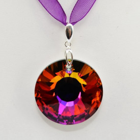 Set bijuterii argint cu cristale SWAROVSKI ELEMENTS - Sun Volcano