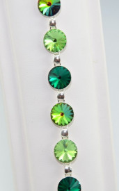 Set bijuterii argint cu 3 cristale SWAROVSKI ELEMENTS - Mix Green