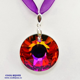 Sun Pendant, Crystal Volcano, 33 mm