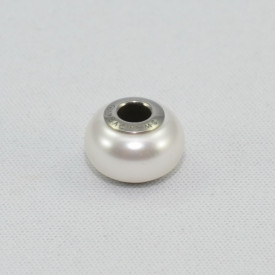 SWAROVSKI charm & bracelet - white pearl