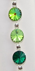Set bijuterii argint cu 3 cristale SWAROVSKI ELEMENTS - Mix Green