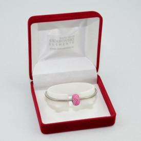 SWAROVSKI charm & bracelet - roze