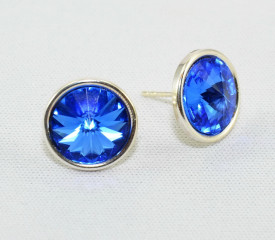 Cercei surub cu cristale SWAROVSKI ELEMENTS - Olivine