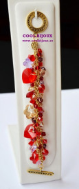 Set bijuterii cu cristale SWAROVSKI ELEMENTS - siam & golden