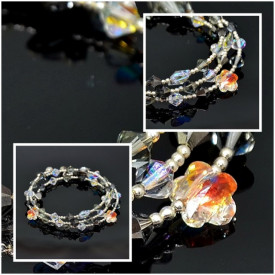 Bratara 3 spire cu cristale SWAROVSKI ELEMENTS