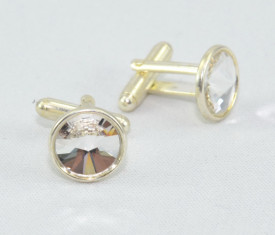 Butoni din argint cu cristale SWAROVSKI ELEMENTS - crystal