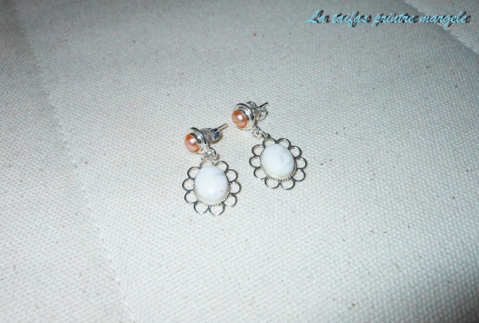 White howlite deals earrings