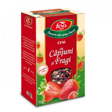 Ceai cu capsuni si fragi - 75 gr Fares