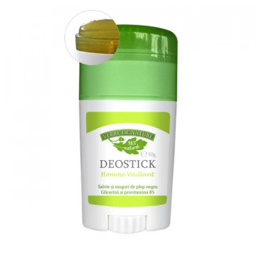 Deostick Homme Vaillant cu salvie, muguri de plop negru, glicerina 50 g