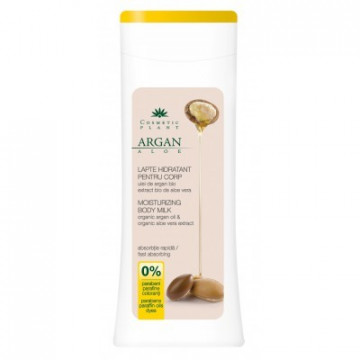 Lapte corp hidratant cu ulei de argan bio si extract bio de aloe vera - 200 ml