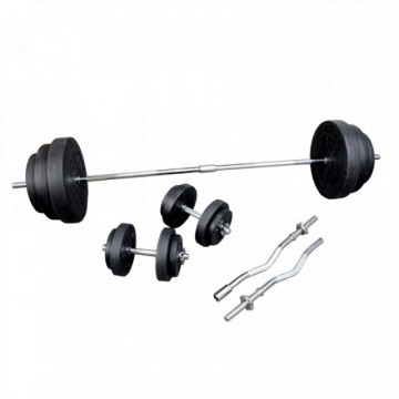 Set greutati fitness bara+discuri 91kg. OW1306, TheWay Fitness