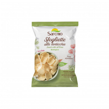 Snack BIO fara gluten, de linte, copt la cuptor Sarchio - 50g