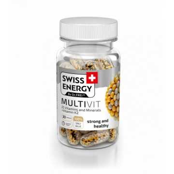 Swiss Energy Multivit (25 de vitamine si minerale + K2) - 30 cps