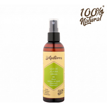 Ulei de jojoba virgin cu miere, laptisor de matca, vitamina C si E Apiterra - 100 ml
