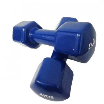 Set gantere epoxy 2 x 4 kg Dayu Fitness albastru