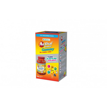 Actival Junior Gummy - 50 cpr + cadou plastilina inteligenta