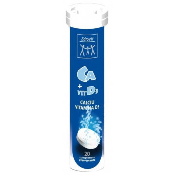 Calciu + Vitamina D3 - 20 cpr efervescente