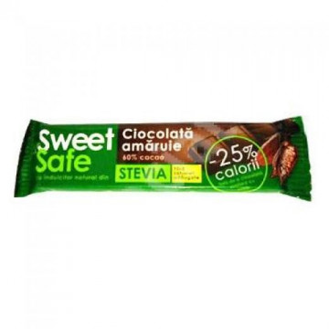 Ciocolata amaruie cu Indulcitor Stevie - 25g
