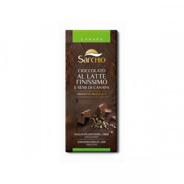 Ciocolata de lapte extra fina cu seminte canepa BIO - 80 g