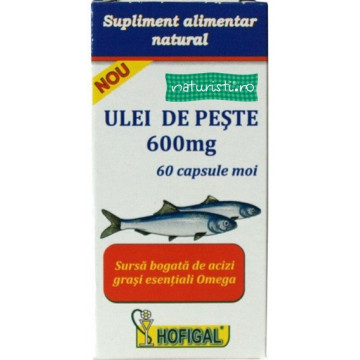 Ulei de peste 600mg - 60 capsule moi - Hofigal