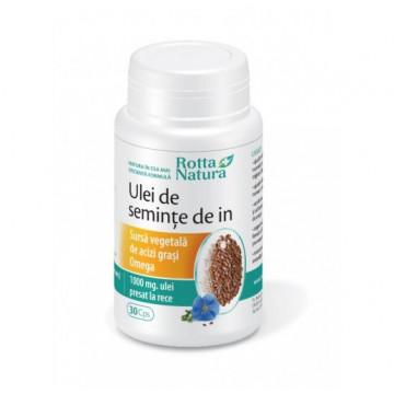 Ulei de seminte de in - 30 cps - Rotta Natura