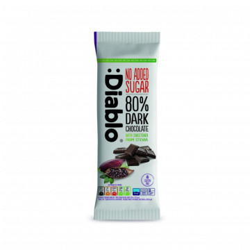 Ciocolata neagra 80% Diablo, fara adaos de zahar, fara gluten - 75 g
