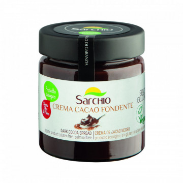 Crema de ciocolata neagra (crema de cacao), BIO, fara gluten, Sarchio - 200g
