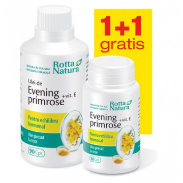 Evening Primrose + Vitamina E - 90 cps + 30 cps Gratis