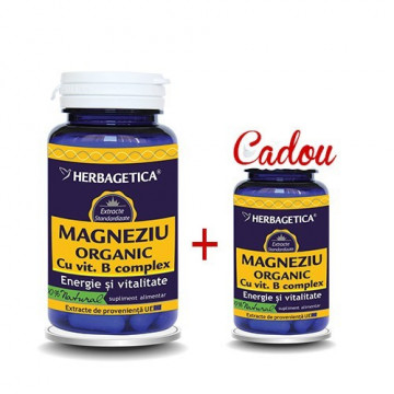 Magneziu Organic 60 cps + 10 cps Gratis