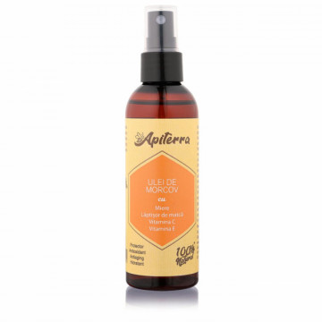 Ulei de morcov cu miere, laptisor de matca, vitamina C si E Apiterra - 100 ml
