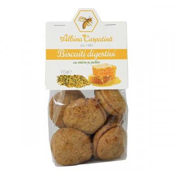 Biscuiti digestivi cu miere si polen - 115 g