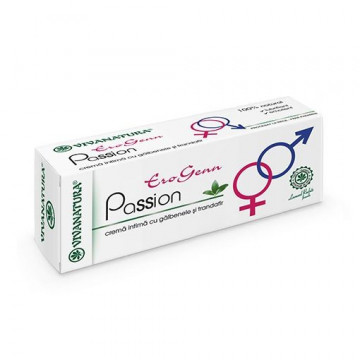 EroGennPassion crema intima cu galbenele si trandafir - 20 ml Vivanatura