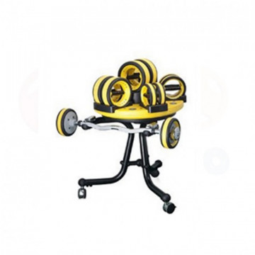 Set gantere de mana rotunde culoarea galben