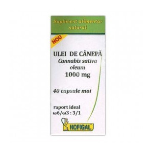 Ulei de Canepa 1000 mg 40cps Hofigal