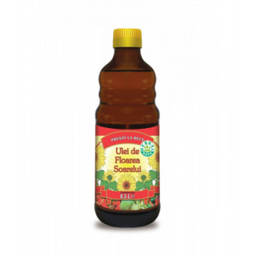 Ulei presat la rece de floarea soarelui - 500 ml