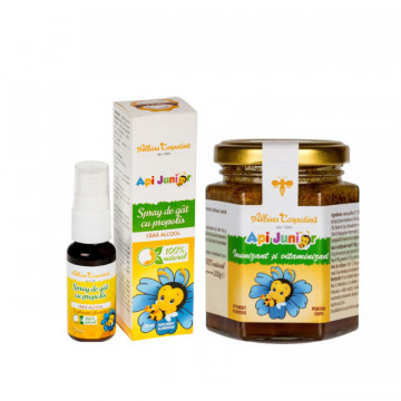 Api Junior - 200 g + Api Junior Spray gat cu propolis - 20 ml Gratis