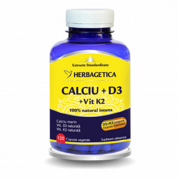 Calciu + D3 cu Vit. K2 - 120 cps