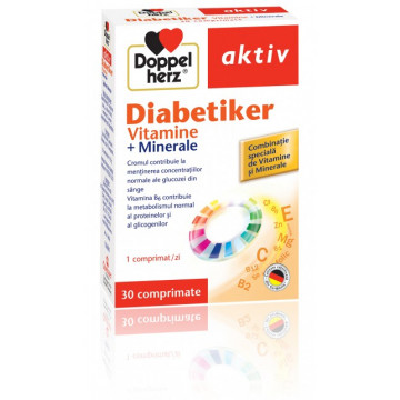 Doppelherz aktiv Diabetiker Vitamine + Minerale - 30 cpr