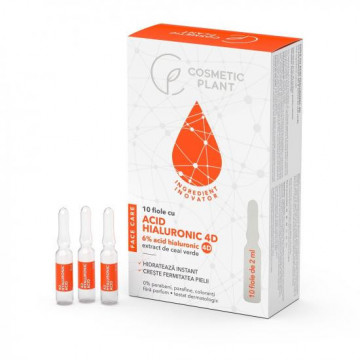 Fiole cu acid hialuronic 4D Face Care - 10 buc