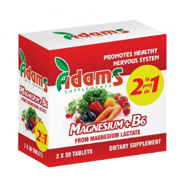 Magneziu + B6 - 30 cpr 1+1 Gratis